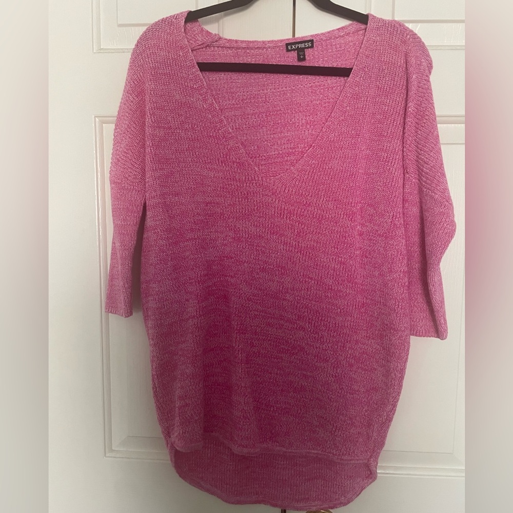 Express Oversized Pink Sweater